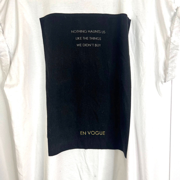 California Stitch White Rolled Sleeve Graphic Tee SZ L - Picture 3 of 6